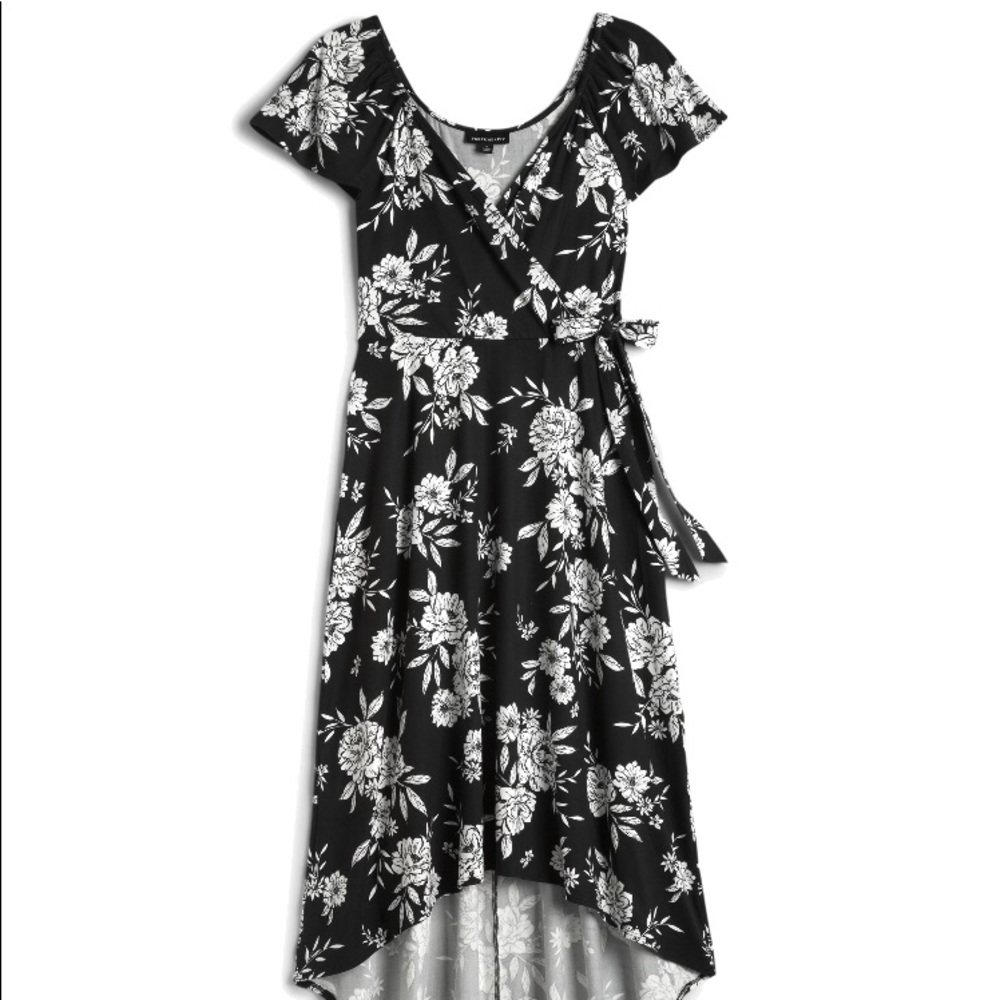 Wrap knit maxi dress